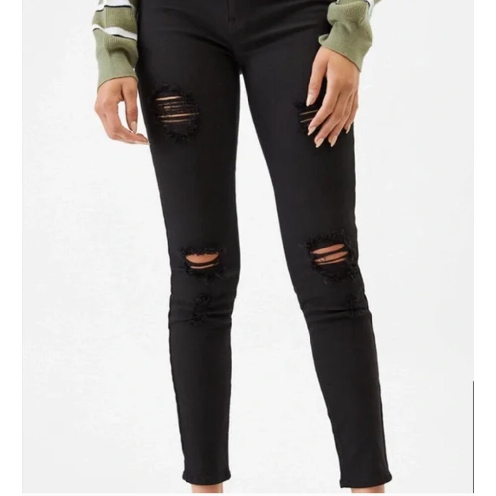 PacSun Distressed Perfect Fit Jeggings Black Size 26